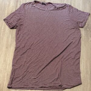 Brandy Melville Red and White Striped Tee